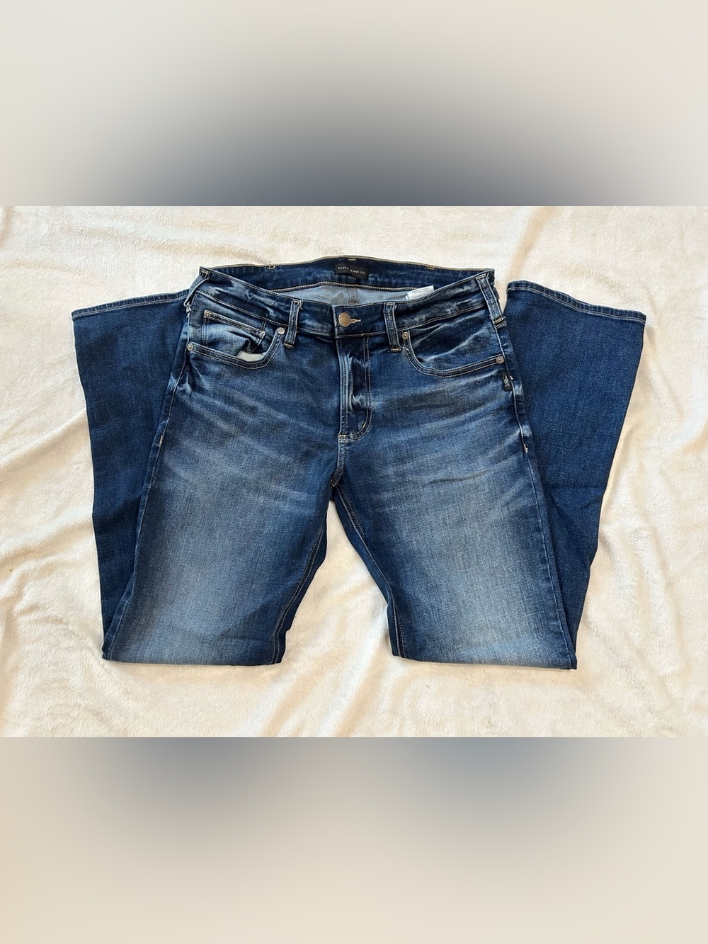 Silver Jeans Co. Slim Straight Dark Wash Jeans - Blue EUC